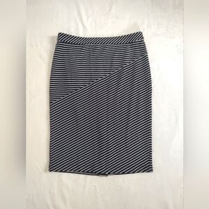 Banana Republic Size: 14 Navy And White Striped Skirt